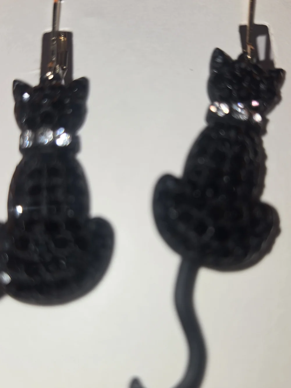 Black Cat Dangle Earrings — Nickel-Free Women’s Earrings